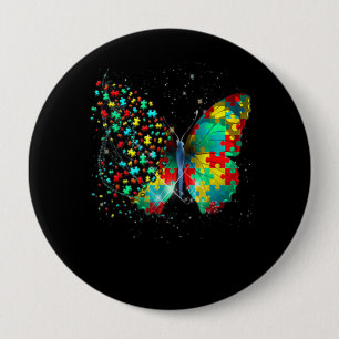 Autisme Awareness Puzzle Butterfly Ronde Button 4,0 Cm