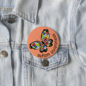 Autisme Awareness Puzzle Butterfly Ronde Button 7,6 Cm (In situ)