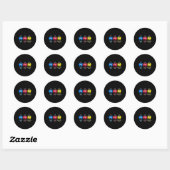Autisme Awareness Puzzle Chemical Element Ronde Sticker (Vel)