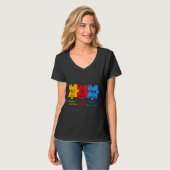 Autisme Awareness Puzzle Chemical Element T-shirt (Voorkant volledig)