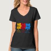 Autisme Awareness Puzzle Chemical Element T-shirt (Voorkant)