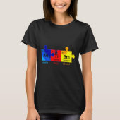 Autisme Awareness Puzzle Chemical Element T-shirt (Voorkant)