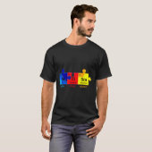 Autisme Awareness Puzzle Chemical Element T-shirt (Voorkant volledig)