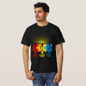 Autisme Awareness Puzzle Chemical Element T-shirt (Voorkant volledig)