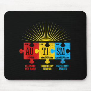 Autisme Awareness Puzzle Chemical Element T-Shirt1 Muismat