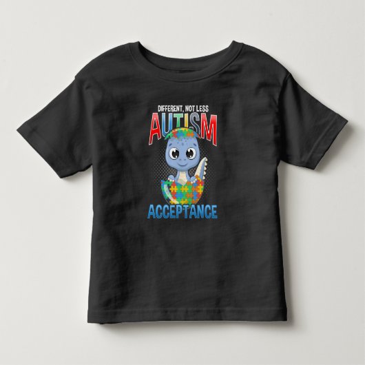 Autisme Awareness Puzzle Cute Dino Autistic Kind Kinder Shirts (Voorkant)