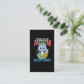 Autisme Awareness Puzzle Cute Dino Autistic Kind Visitekaartje (Staand voorkant)