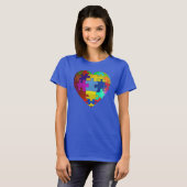 Autisme Awareness Puzzle Heart T-shirt (Voorkant volledig)