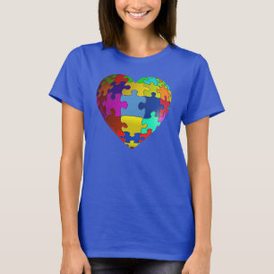 Autisme Awareness Puzzle Heart T-shirt