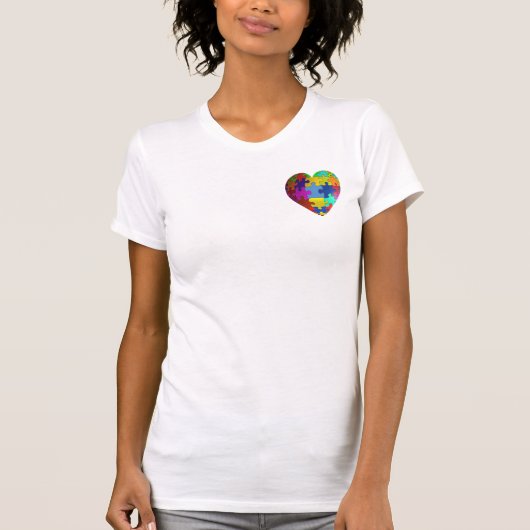 Autisme Awareness Puzzle Heart T-shirt (Voorkant)