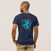 Autisme Awareness Puzzle in Heart (BB) T-shirt (Achterkant volledig)