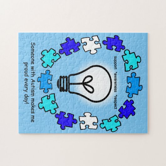 Autisme Awareness Puzzle Legpuzzel (Horizontaal)