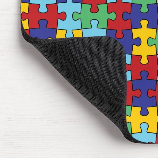 Autisme Awareness Puzzle Pattern Muismat (Hoek)