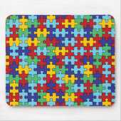 Autisme Awareness Puzzle Pattern Muismat (Voorkant)