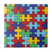 Autisme Awareness Puzzle Pattern Tegeltje (Voorkant)