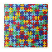 Autisme Awareness Puzzle Pattern Tegeltje (Voorkant)