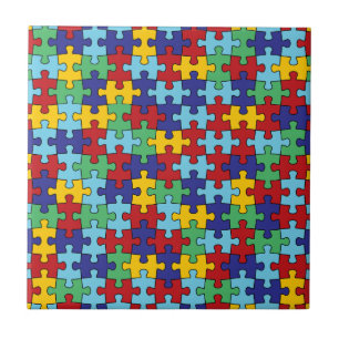 Autisme Awareness Puzzle Pattern Tegeltje