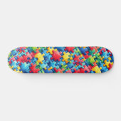 Autisme Awareness Puzzle Persoonlijk Skateboard (Horizontaal)