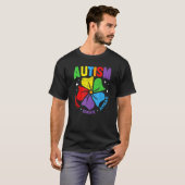 Autisme Awareness Puzzle Piece Support Autisme Mam T-shirt (Voorkant volledig)