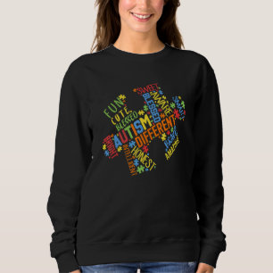 Autisme Awareness Puzzle Piece Words Autistic Trui