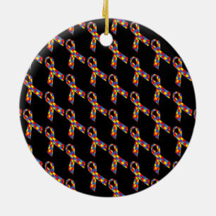 Autisme Awareness Puzzle Ribbon Keramisch Ornament
