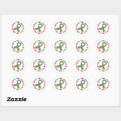 Autisme Awareness Puzzle Ribbon Ronde Sticker (Vel)