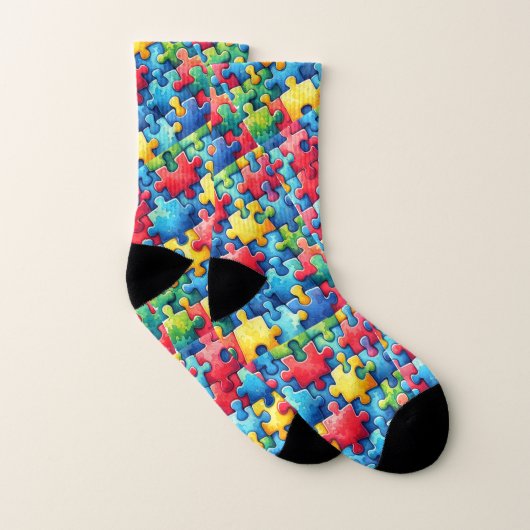 Autisme Awareness Puzzle Sokken (Paar)
