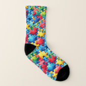 Autisme Awareness Puzzle Sokken (Links binnenkant)