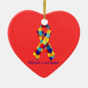 Autisme Awareness Puzzle Support Ribbon Keramisch Ornament