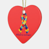 Autisme Awareness Puzzle Support Ribbon Keramisch Ornament (Links)