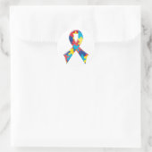 Autisme Awareness Ribbon A4 Ronde Sticker (Tas)