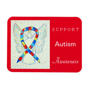 Autisme Awareness Ribbon Angel Magnet Magneet
