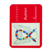 Autisme Awareness Ribbon Angel Magnet Magneet (Verticaal)