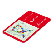 Autisme Awareness Ribbon Angel Magnet Magneet (Linkerzijde)