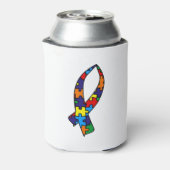 Autisme Awareness Ribbon Blikjeskoeler (Blikje Achterkant)