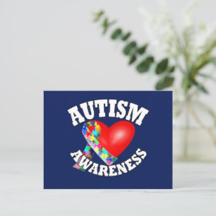 Autisme Awareness Ribbon Briefkaart