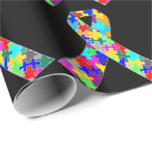 Autisme Awareness Ribbon Cadeaupapier (Rol Hoek)