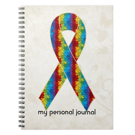 Autisme Awareness Ribbon Design 2 Notitieboek (Voorkant)