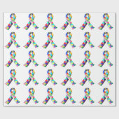 Autisme Awareness Ribbon gift- omslag Cadeaupapier (Vlak)