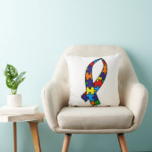 Autisme Awareness Ribbon Kussen (Stoel)