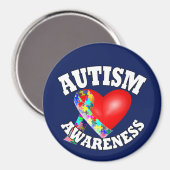 Autisme Awareness Ribbon Magneet (Voorkant / Achterkant)