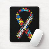 Autisme Awareness Ribbon Mousepad Muismat (Met muis)