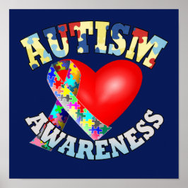Autisme Awareness Ribbon Poster