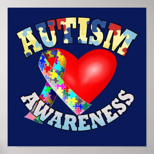 Autisme Awareness Ribbon Poster (Voorkant)