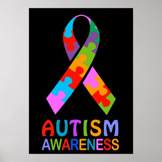 Autisme Awareness Ribbon Poster (Voorkant)