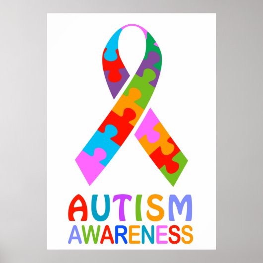 Autisme Awareness Ribbon Poster (Voorkant)