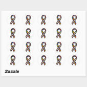 Autisme Awareness Ribbon Ronde Sticker (Vel)