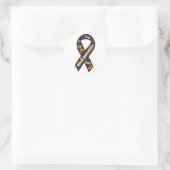 Autisme Awareness Ribbon Ronde Sticker (Tas)