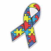 Autisme Awareness Ribbon Sticker (Voorkant)