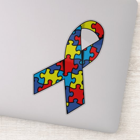 Autisme Awareness Ribbon Sticker (Detail)